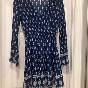 Navy floral boho dress